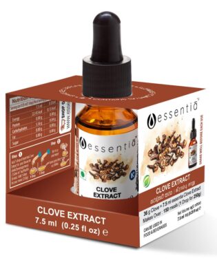 Extractul lichid de cuisoare complet natural de la Essentia este cel mai simplu mod de a va condimenta alimentele si bauturile cu aroma distincta a cuisoarelor de Ceylon. Extractul de cuisoare poate fi folosit pentru a aroma o varietate de alimente, inclusiv ceai, alte bauturi sanatoase, curry, biriyani, sau deserturi.