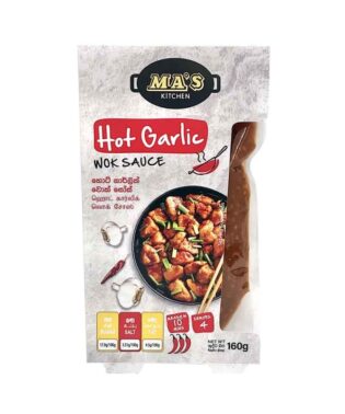 Hot Garlic Wok este realizat cu precizie și pasiune, capturând esența bucătăriei din Sri Lanka. Fiecare lot este atent selecționat pentru a asigura cea mai înaltă calitate și autenticitate, aducând aromele bogate și diverse ale insulei direct în bucătăria ta.