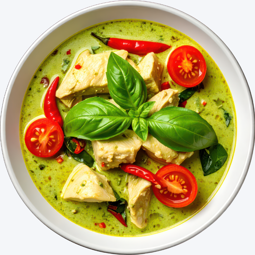 Curry verde thailandez cu tofu